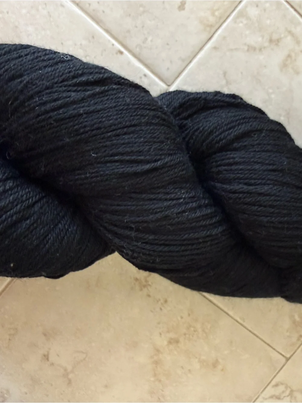 Cloudborn Fibers Merino Superwash Sock Twist Black Hand-Dyed Yarn